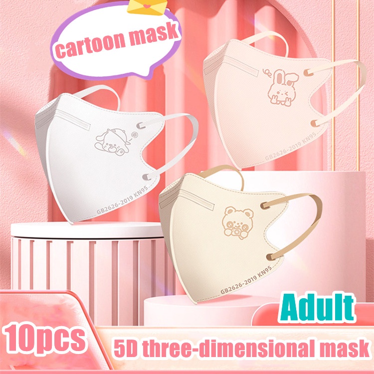 Bộ 10 Khẩu Trang 5D Ba Lớp Thoáng Khí Hình Nhân Vật Hoạt Hình Disney