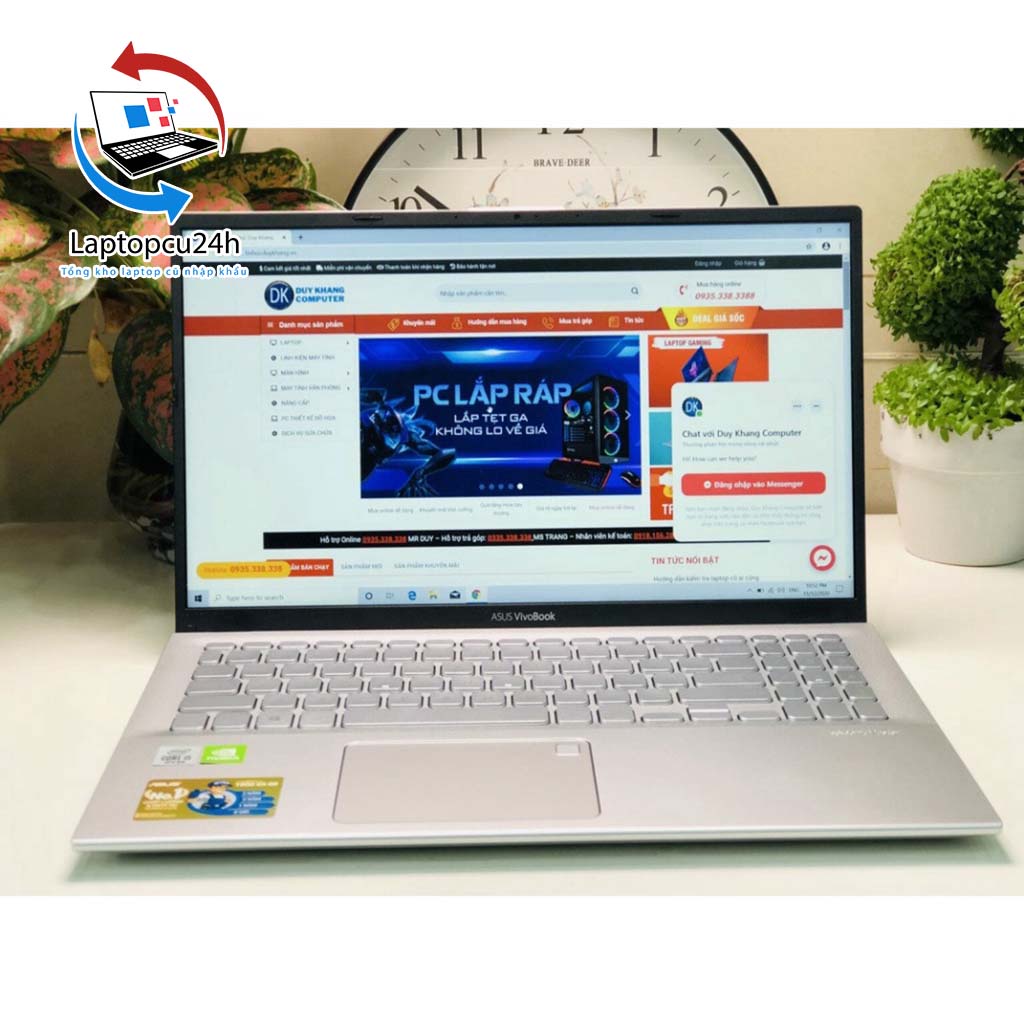 Laptop Mỏng Nhẹ Asus X512, Core i5 thế hệ 10, Ram 8GB, SSD siêu mượt, Màn hình 15 inch Full HD, Phím số cao cấp