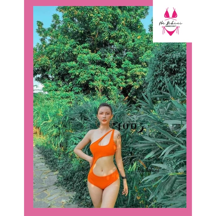 Bikini, Đồ Bơi Đi Biển Một Mảnh Thân Liền Khoét Eo Secxy Nhiều Màu HA BIKINI M31