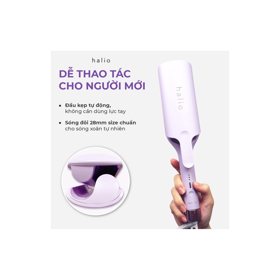 Máy Uốn Tóc Halio Ion Âm giúp tóc bóng mượt, ngừa khô xơ, hư tóc
