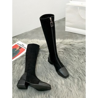 ORDER - Giày Boot cổ cao có dây kéo sang chảnh ( Có ảnh thật )