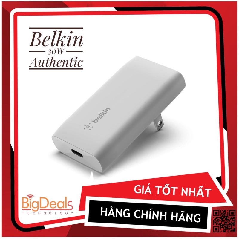 Củ sạc tường Belkin Boost Charge Pro 30W WCH008, BigDeals VN