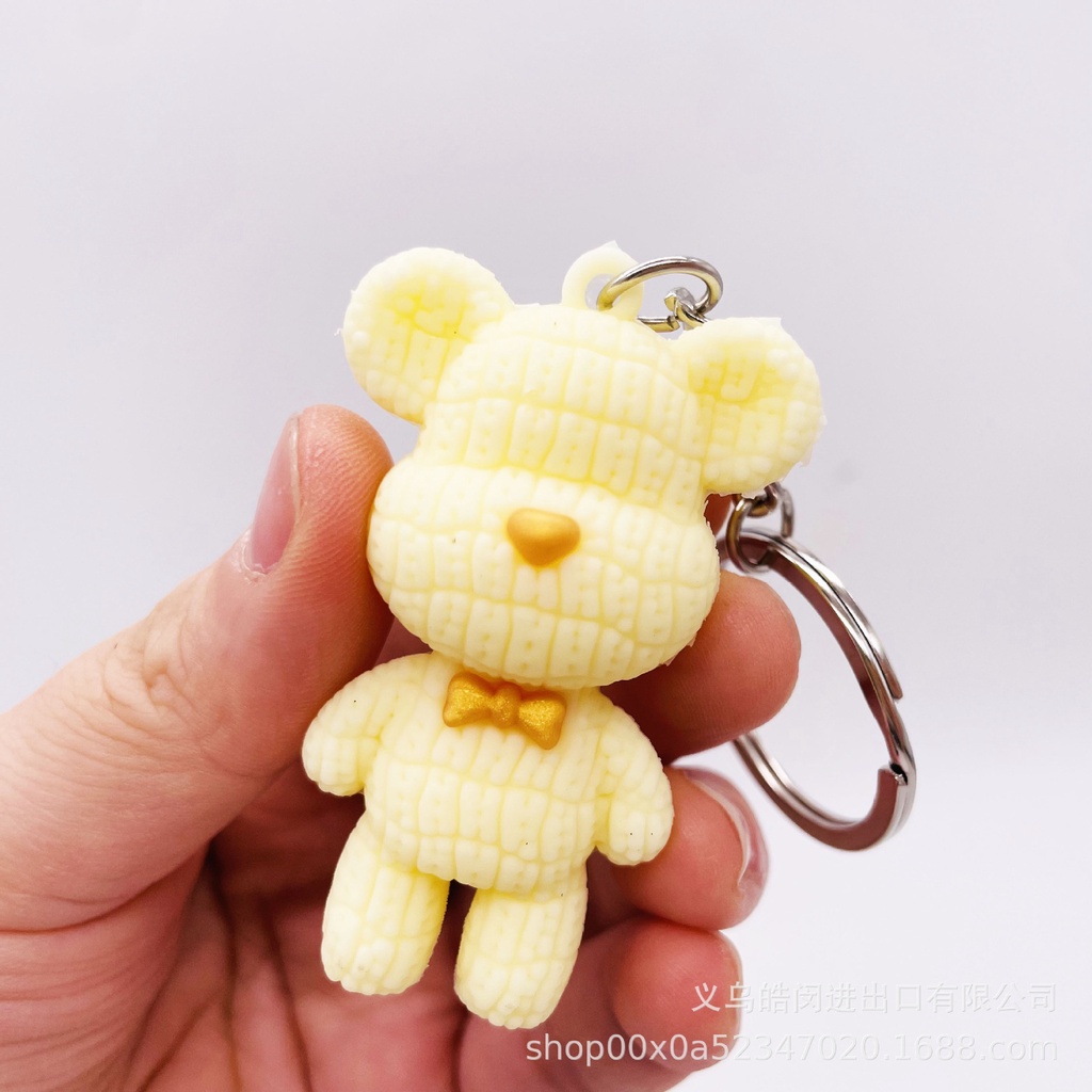 Móc Chìa Khóa Bằng Nhựa PVC Hình Gấu Dễ Thương Mẫu 2023