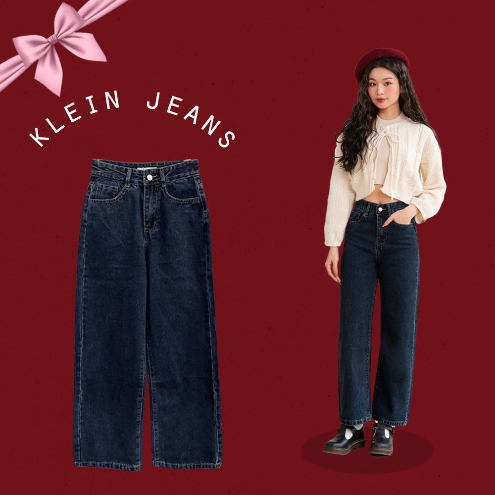 BLEUBIRD Quần jeans ống suông Klein Jeans