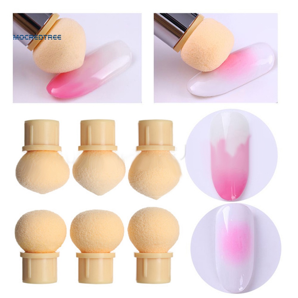 MT♚ Set 6 Đầu Mút Mềm Thay Thế Cho Bút Vẽ Móng