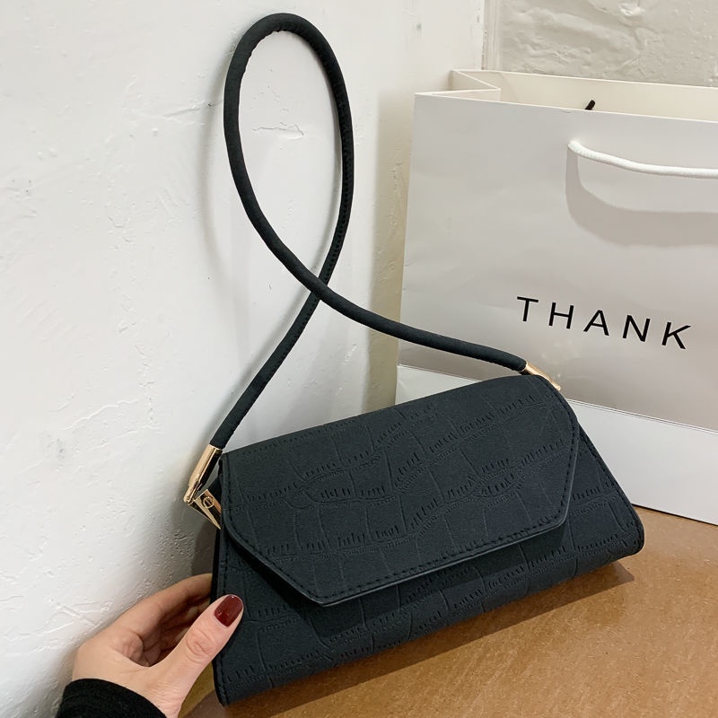 Shangxin Hong Kong style retro small bag women's fashionable advanced texture temperament women's shoulder armpit baguette bag women's CH93