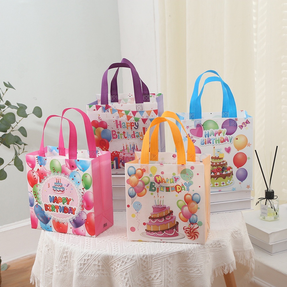 Túi Đựng Kẹo Bằng Vải Không Dệt Hàng Mới Dành Cho Tiệc Sinh Nhật Trẻ Em
