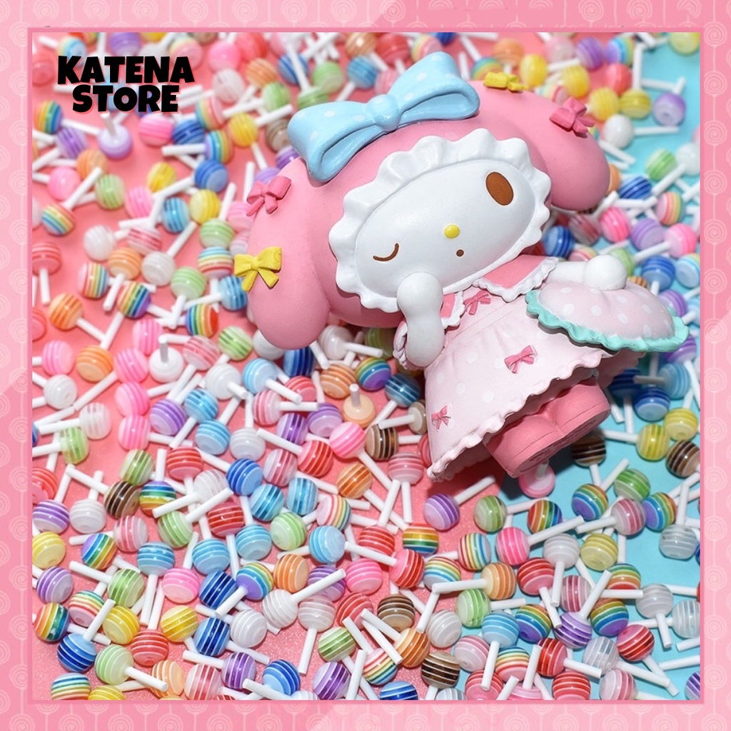 Charm Trang Trí Móng Tay Hình Kẹo Mút 3D Dễ Thương