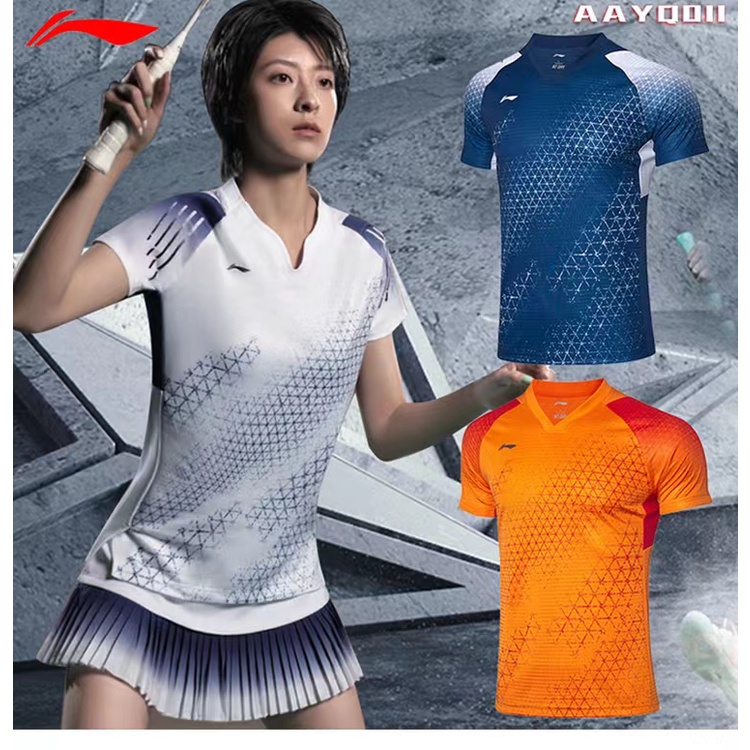 Áo Thun Cầu Lông Nam Nữ Ngắn Tay Nhanh Khô Li Ning 2023