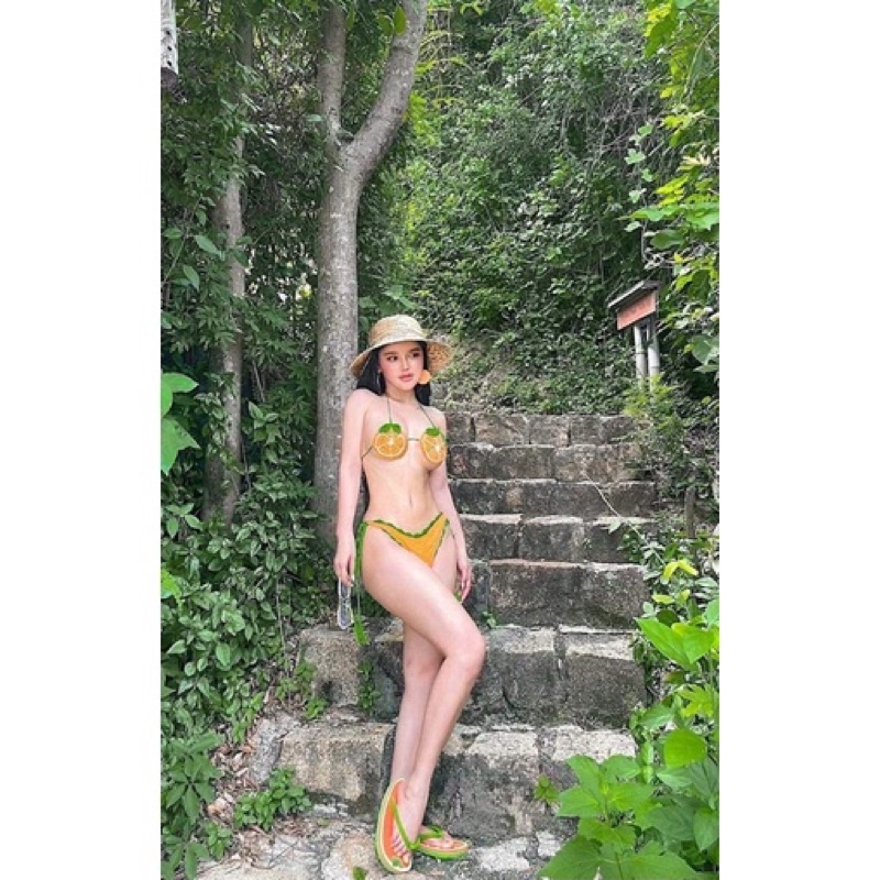 Bikini len cho bé gái (Quả cam) và người lớn