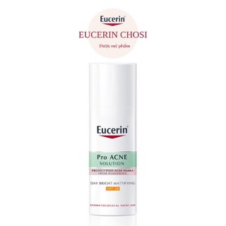 [GIẢM MỤN] EUCERIN KEM CHĂM SÓC DA MẶT, LÀM TRẮNG DA DÀNH CHO DA MỤN DAY MAT WHITENING SPF 30+ 50ML