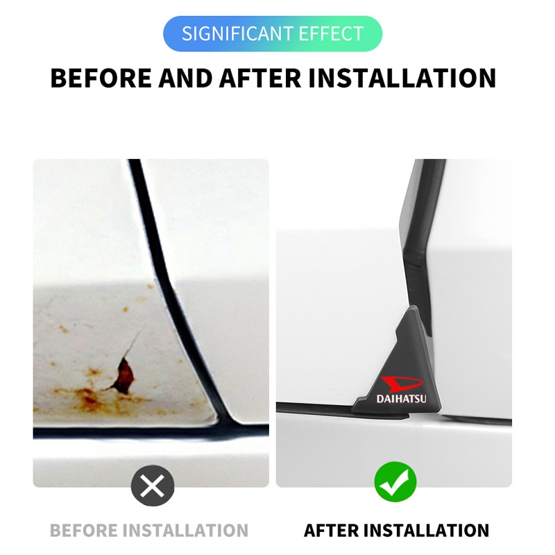 Bộ 2 Miếng Silicon Bảo Vệ Góc Cửa Xe Hơi Chống Va Chạm Cho Daihatsu Rocky Taruna Ayla Xenia Ceria Classy Taft Sigra