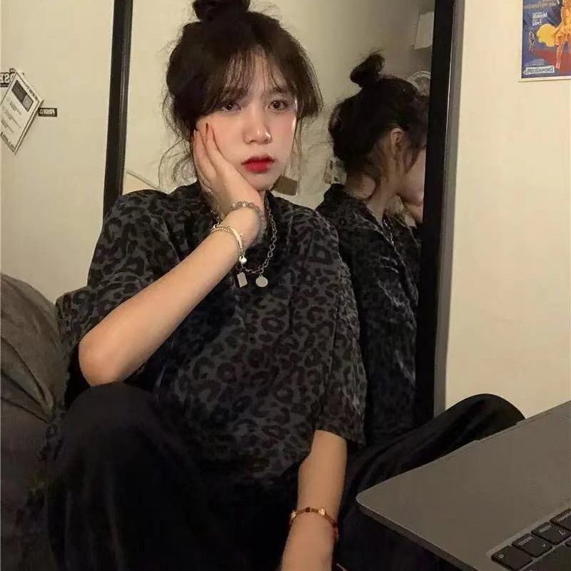 Áo phông nam nữ unisex hoạ tiết da beo báo đốm phong cách Mai Âm Nhạc, Áo phônh mùa hè thời trang