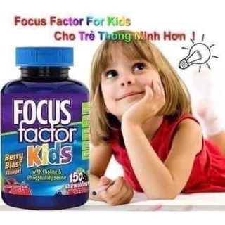 Viên nhai phát triển trí não focus factor kids 150v mỹ