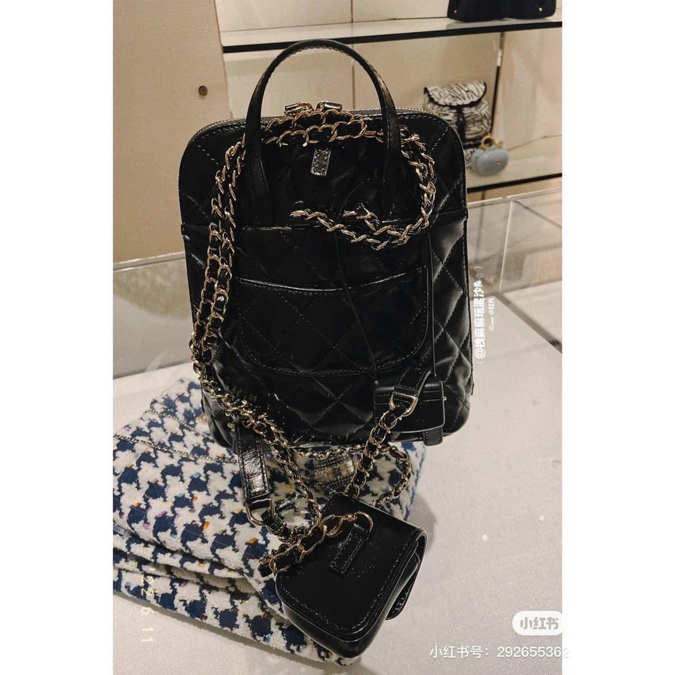 Balo chần trám 23A khóa kéo miệng CHẤT DA NHÁM, BÓNG LOẠI DA MỚI SIZE : 22 X 24cm FULLBOX VIP NAM CHÂM, TÚI VẢI , BILL