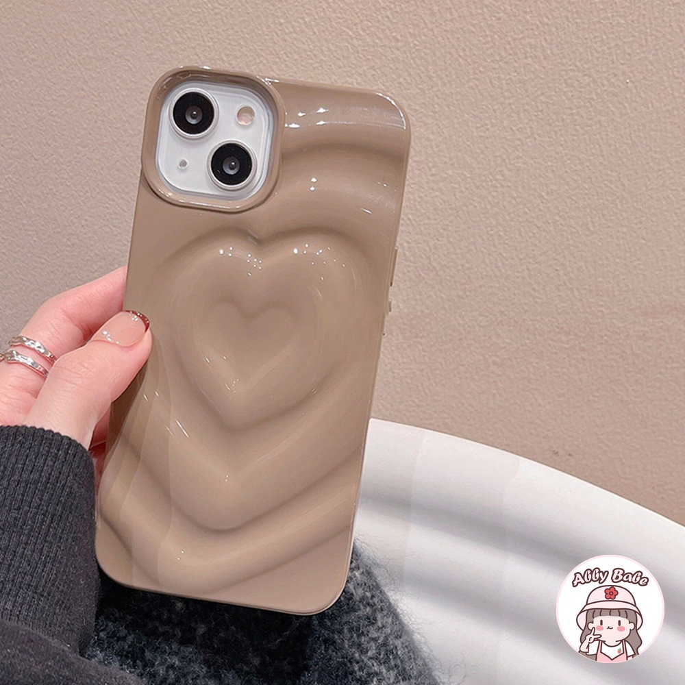 Ốp Điện Thoại TPU Mềm Hình Trái Tim 3D Chống Mồ Hôi Cho IPhone 14 Pro Max 13 12 11 Pro Max