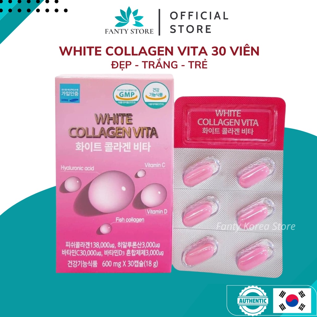 Viên uống căng bóng, trắng da White Collagen Vita Hàn Quốc 30 viên