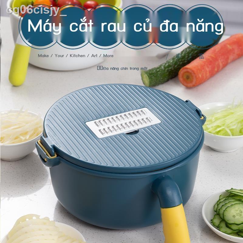 ✲¤▼Dụng Cụ Cắt Rau Củ Quả Đa Năng Vật Dụng Nhà Bếp Khoai Tây Cắt Máy Xay Xay Vắt Chậu Rửa Rổ Rổ