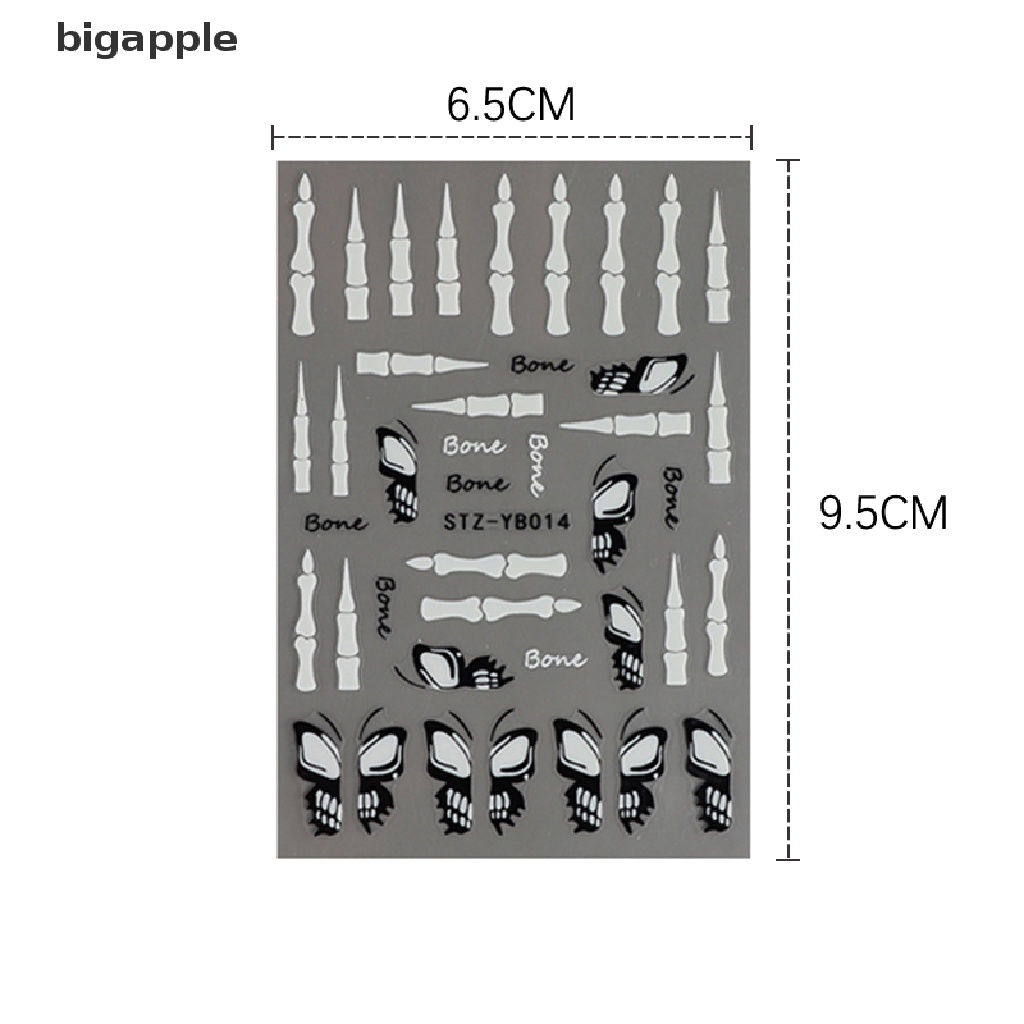 Đề Can 3D Phát Quang Phong Cách Halloween Dùng Để Trang Trí Móng Nghệ Thuật