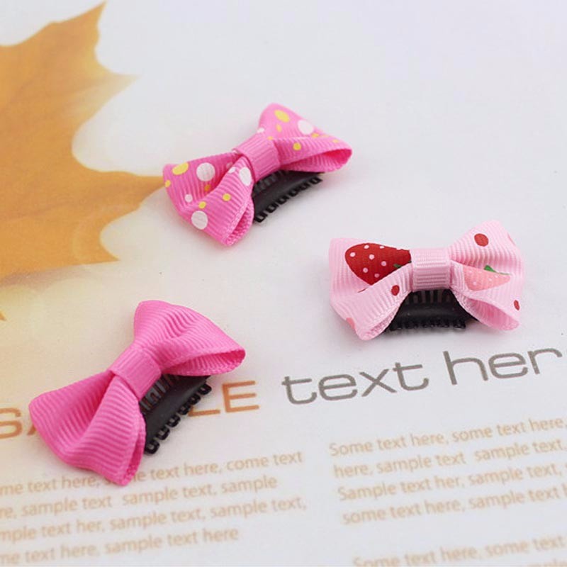 Set 10 Kẹp Tóc Nơ Nhiều Màu Dễ Thương Cho Bé Gái