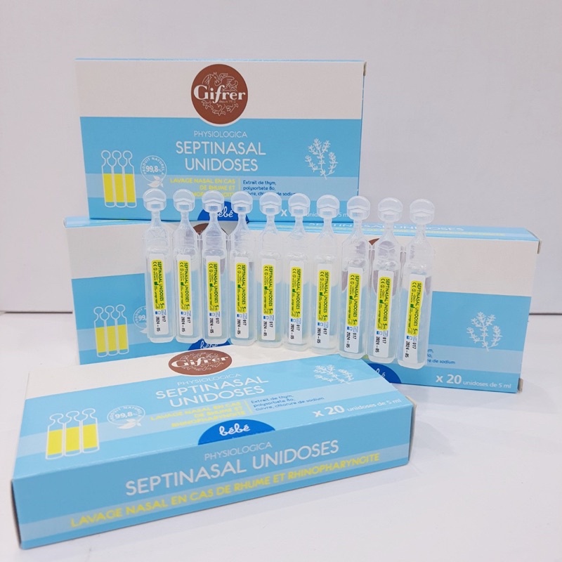 Nước Muối Sinh Lý Gifrer Pháp Hồng- Xanh