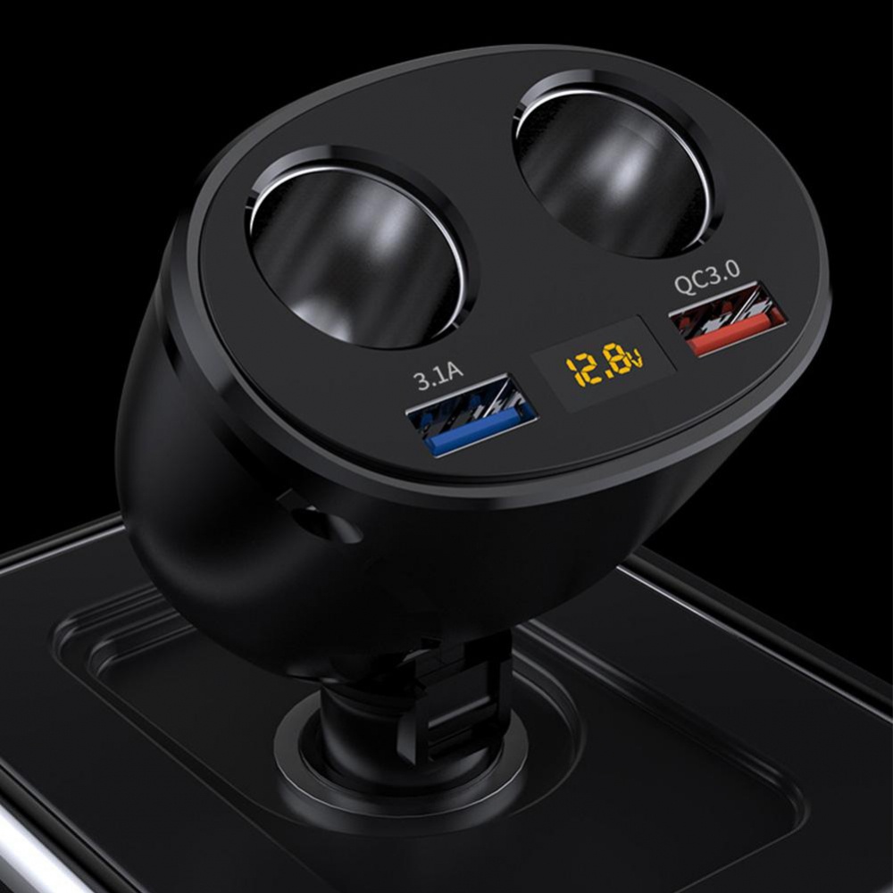 Bộ Sạc USB Màu Đen Siêu Bền Cho Xe Hơi