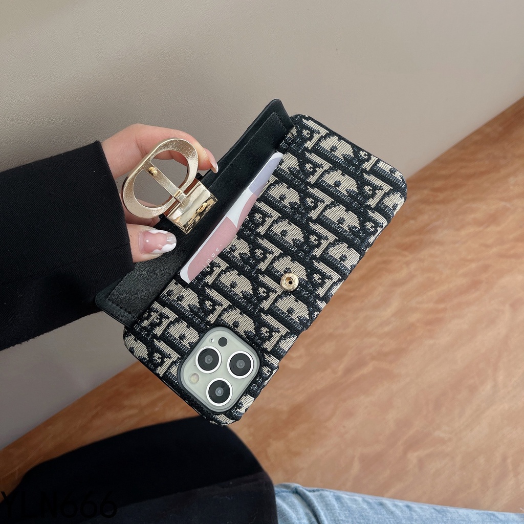 D Ốp Điện Thoại Họa Tiết Thêu vintage Kèm Ngăn Đựng Thẻ Cho iphone 15 pro max 14 pro max 13 12 11 pro max 14plus xr x xs max