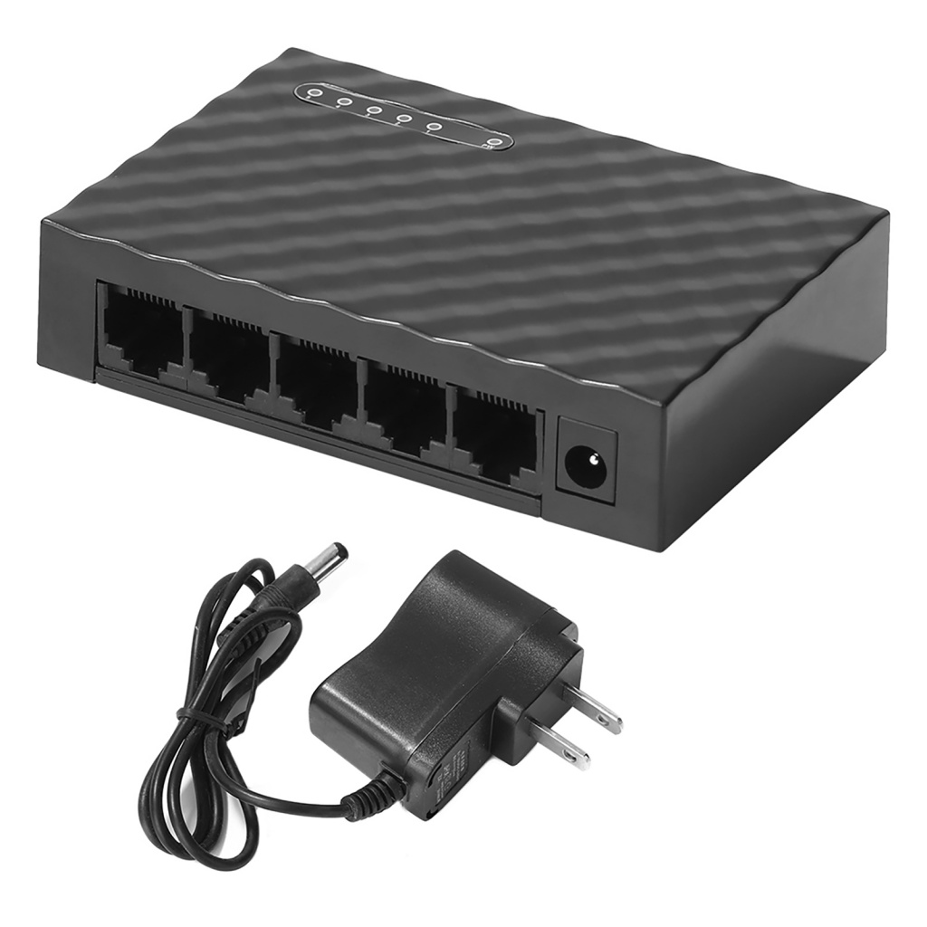 Bộ Chuyển Đổi Mạng Ethernet Hoa Hướng Dương 5 Cổng Cắm US / EU 10 / 100 / 1000Mbps RJ45