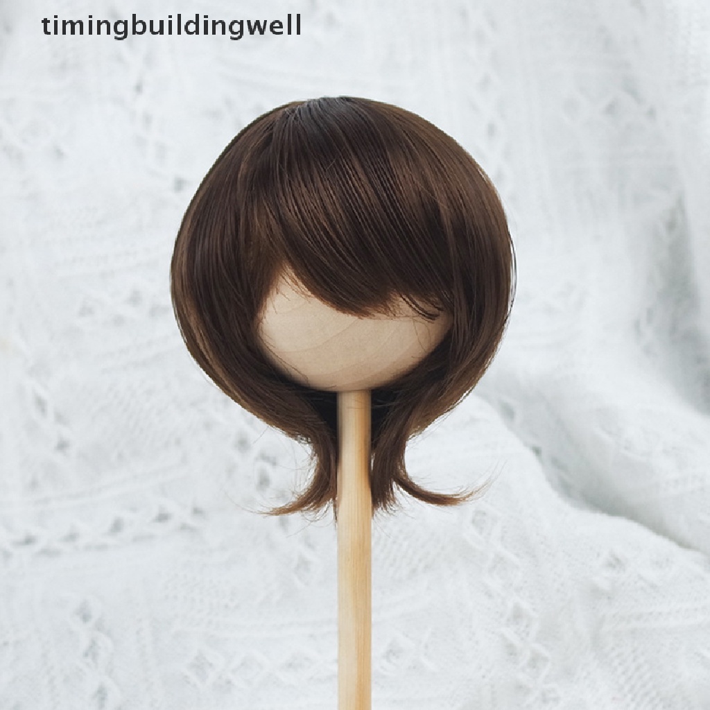 Tóc Giả Ngắn Thẳng Cho Búp Bê 21.5-23cm Tỉ Lệ 1 / 3