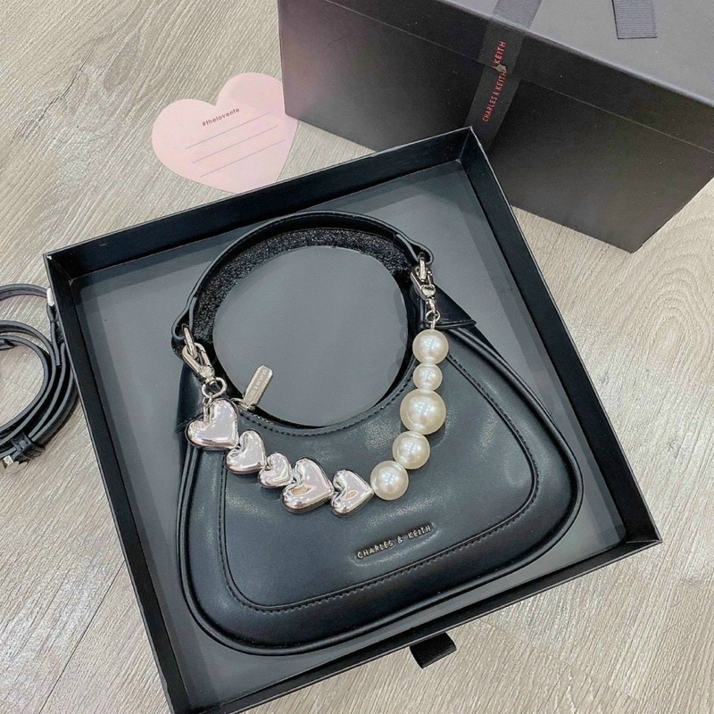 Túi nữ CK quai xách dây ngọc dễ thương tiểu thư