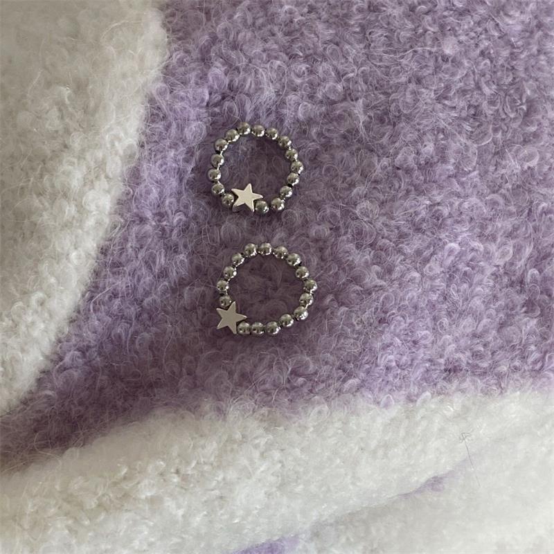 Nhẫn Hợp Kim Đính Hạt Hình Ngôi Sao Phong Cách Vintage Thanh Lịch Cho Nữ