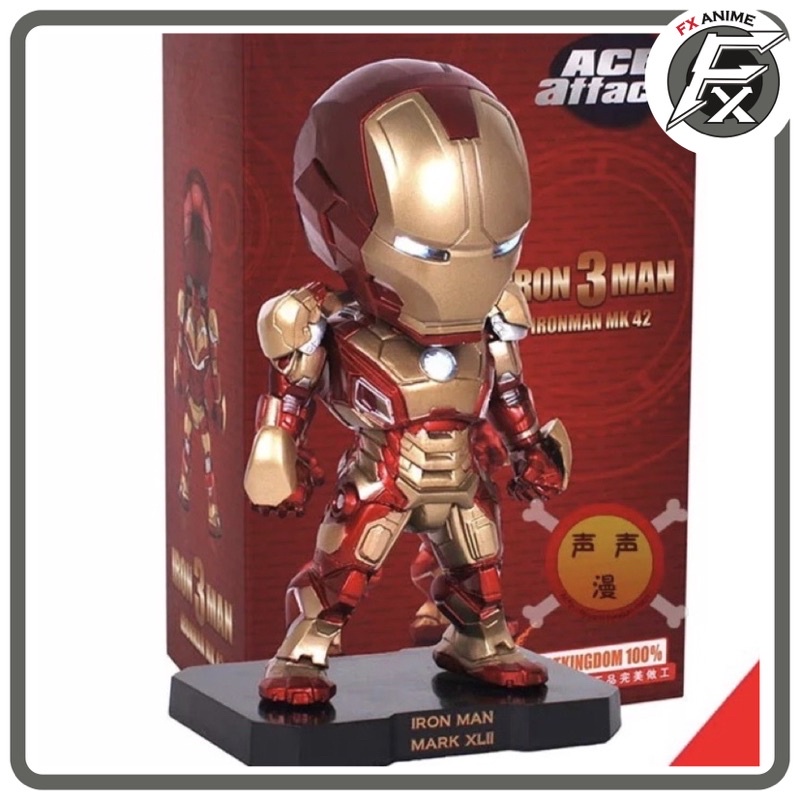 mô hình Marvel - mô hình Iron Man MK42 có đèn LED 15cm (Có clip, ảnh thật) Fx Anime