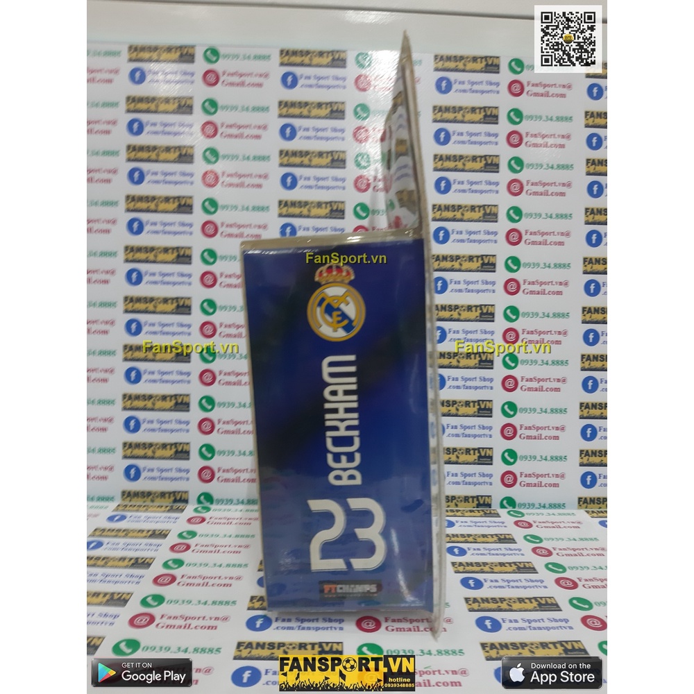 Tượng cầu thủ bóng đá David Beckham 23 Real Madrid 2006 2007 home white FT Champs figure