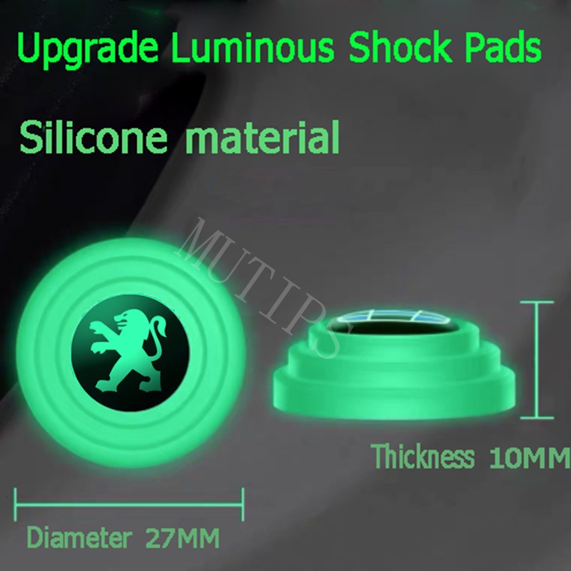 Bộ 4 / 8 / 12 / 16 Miếng Dán Silicon Chống Va Chạm Giảm Tiếng Ồn Cho Xe Hơi Peugeot 2008 3008 206 208 207 307 308 508 408 5008 406