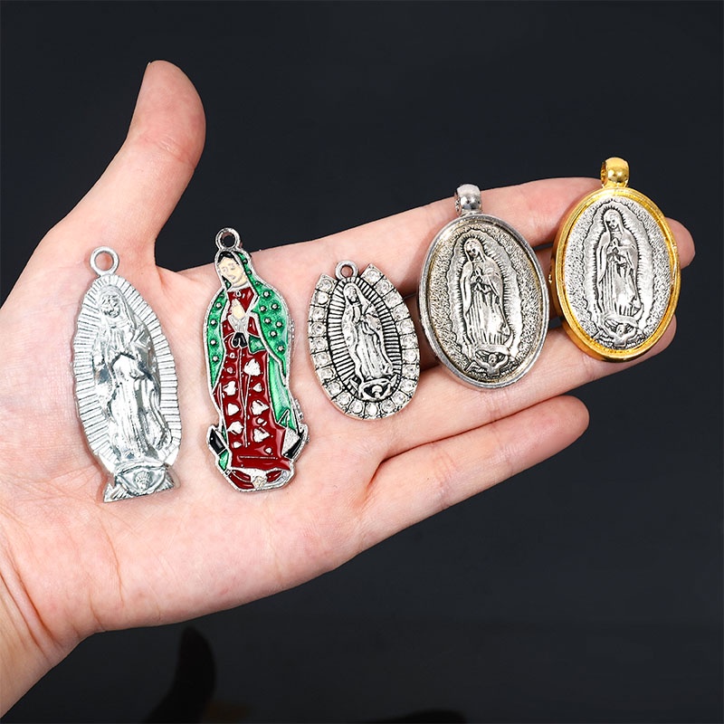 1 Cái Trang Sức Tôn Giáo Madonna of Guadalupe Medal, Vàng Medal of Blessing of Our Lady of Guadalupe