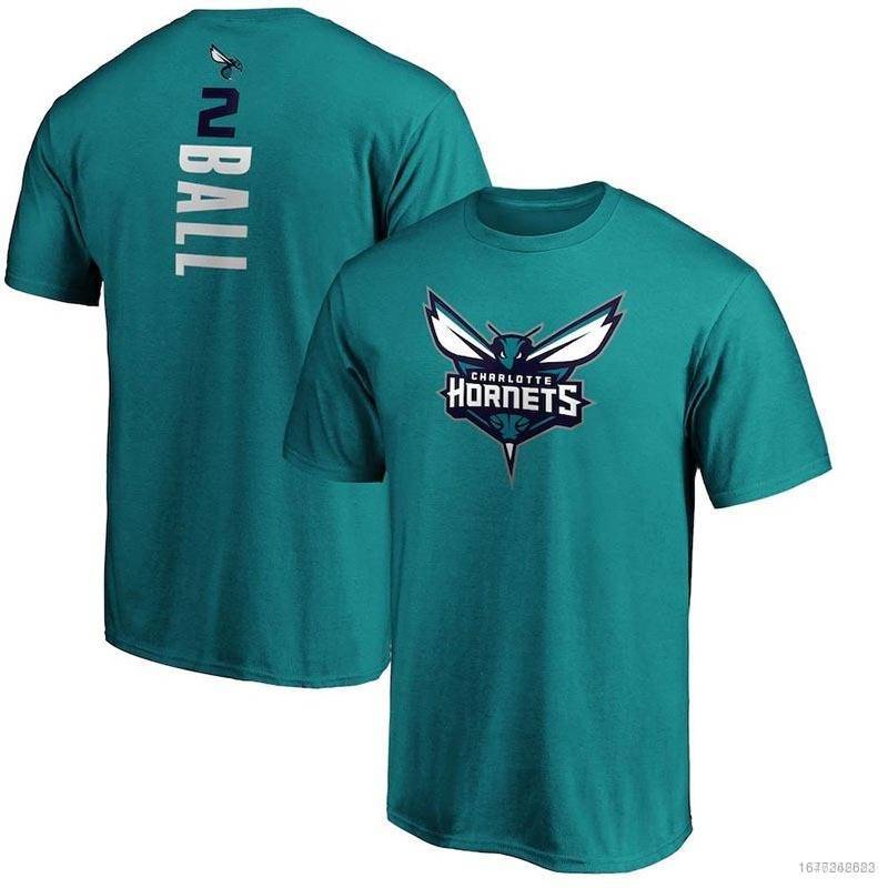 Áo Thun Thể Thao Tay Ngắn Cổ Tròn NP2 NBA Charlotte Hornets Số 2 Plus Size PN2