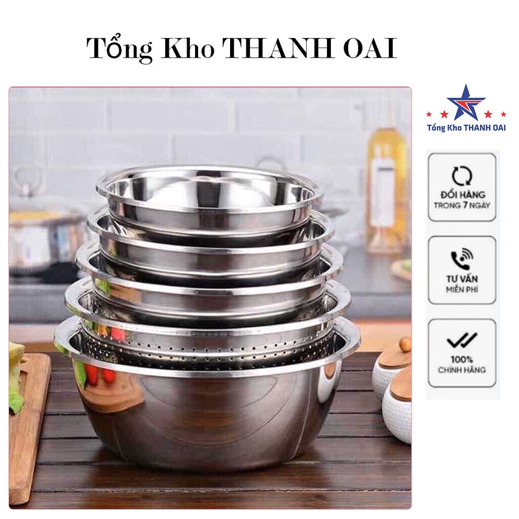 Sét Rổ Inox 5 Món Tiện Dụng