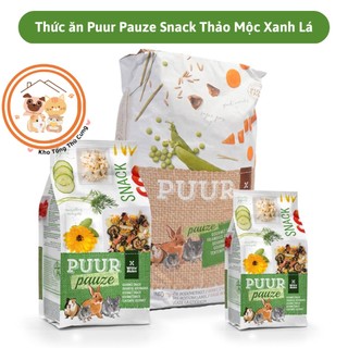  Thức ăn Puur Xanh Lá thảo mộc Pauze snack ăn dặm cho chuột hamster,bọ ú,chuột gấu bear,thỏ,chinchilla,sóc,.. thơm ngon 