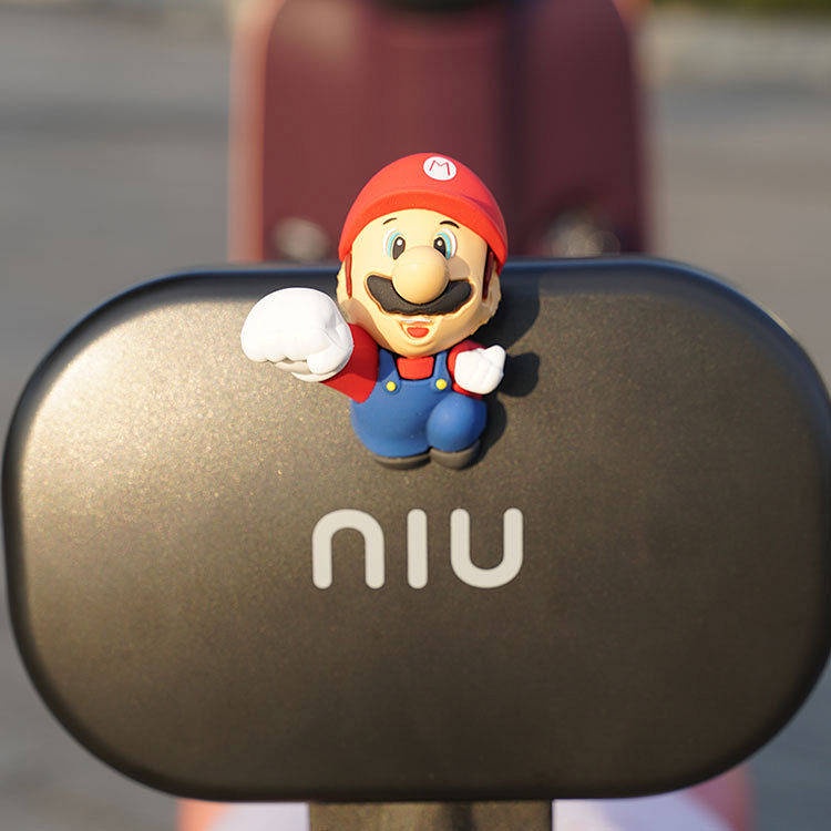 Electric Car 3D Stereo Car Stickers Mario Outer Interior Motorcycle Calf Battery Car Modification Personalized Accessories Car Decoration c3QD