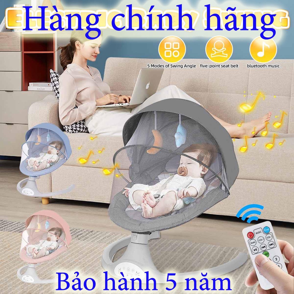 Nôi điện cho bé sơ sinh; Ghế xích đu cho bé bằng điện; Ghế ngồi bập bênh cho bé có nhạc x điều khiển .