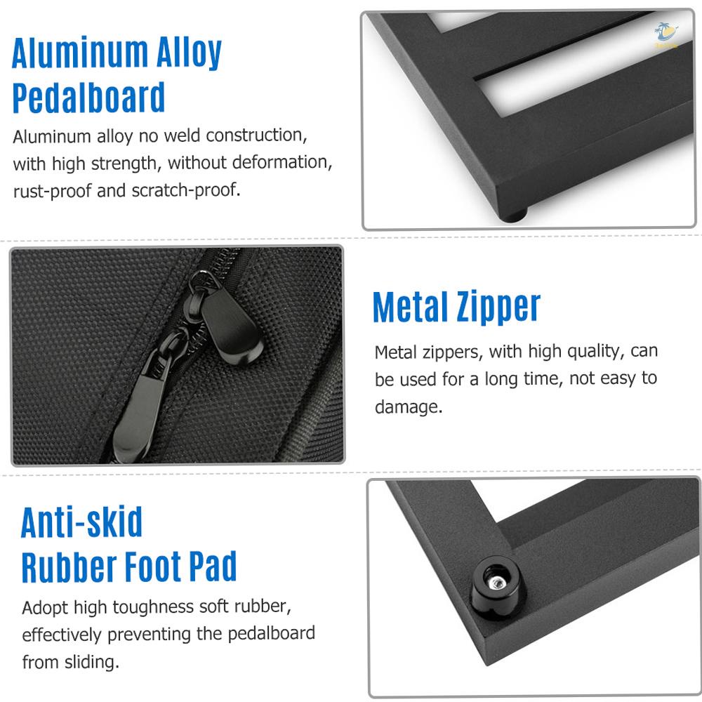 Bàn Đạp Hiệu Ứng Đàn Guitar Bằng Hợp Kim Nhôm Kích Thước Vừa 19.7X7.5 Inch