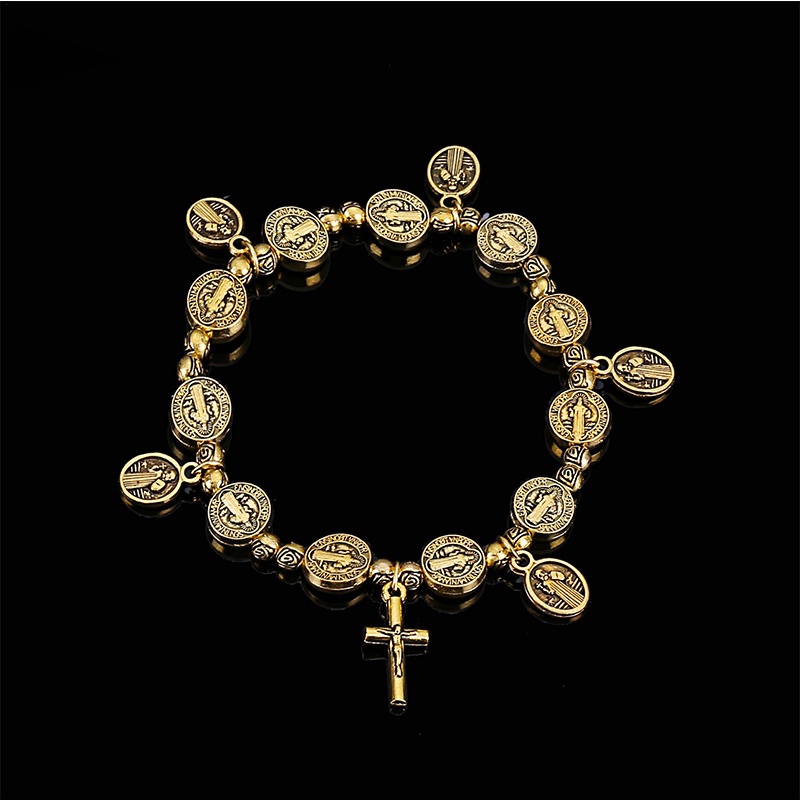Vòng Tay Thánh Giá Chúa Jesus Rose Center Holy Mercy Biểu Tượng Thánh Giá Thánh Giá Thánh Benedict Rosary