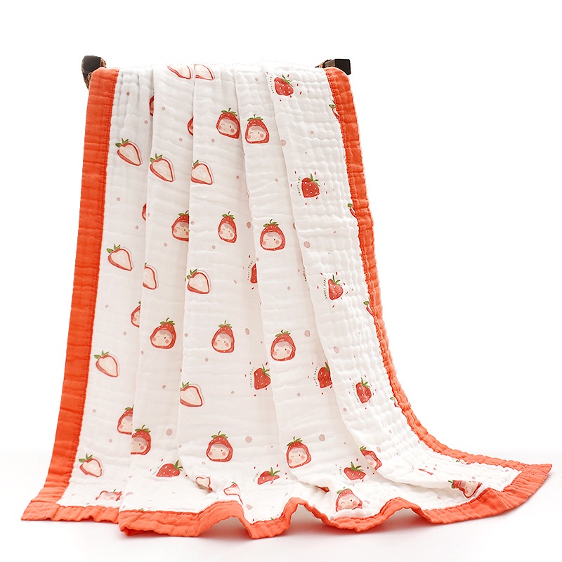 Khăn Tắm Cotton Sáu Lớp Giữ Ấm Thấm Hút Tốt Cho Bé Sơ Sinh