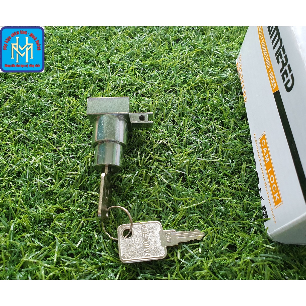 Khóa nhấn cửa lùa một chiều cho tủ kiếng, Khóa cửa lùa Hammered