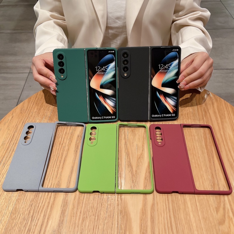 Ốp Điện Thoại Cứng Chống Sốc Màu Trơn Nhám Cho Samsung Galaxy Z Fold 3 Fold 4 5G