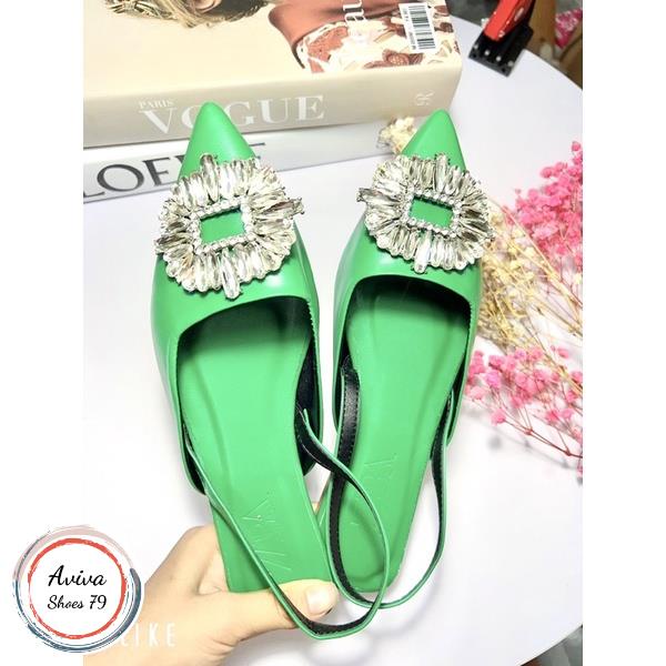 Giày sục mũi nhọn sandan  khoá z.RA chất xịn cực sáng hót 2022