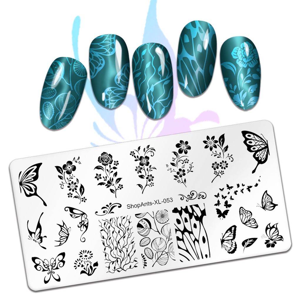Khuôn Dập Trang Trí Móng Tay Nghệ Thuật ShopAnts / Hoa Lá / Bươm Bướm / Lá Size XL-053 JP5