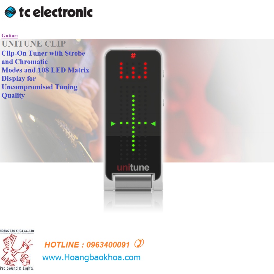 UNITUNE CLIP Tuners Tc Electronic -  Bộ điều chỉnh clip-On