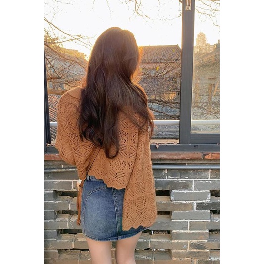 Áo croptop NZN dệt kim tay dài thiết kế mới thời trang mùa hè dành cho nữ