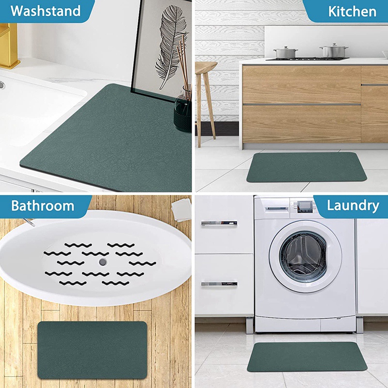 Thảm Chùi Chân Siêu Thấm Hút Nhanh Khô Tiện Dụng Cho Nhà Tắm